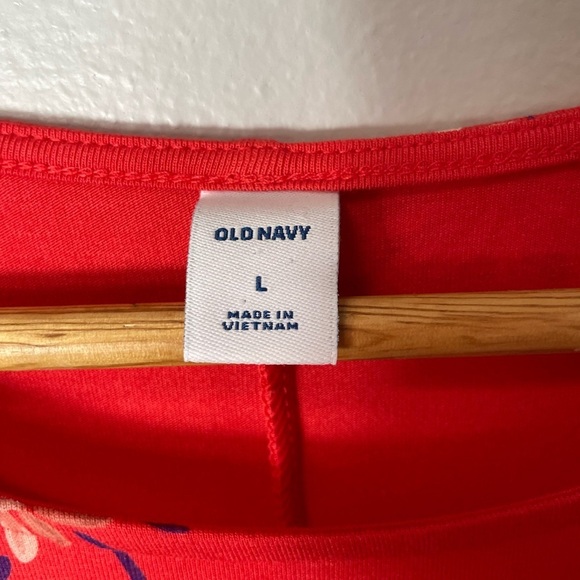 Old Navy Red elbow length swing dress midi Large - Picture 4 of 7